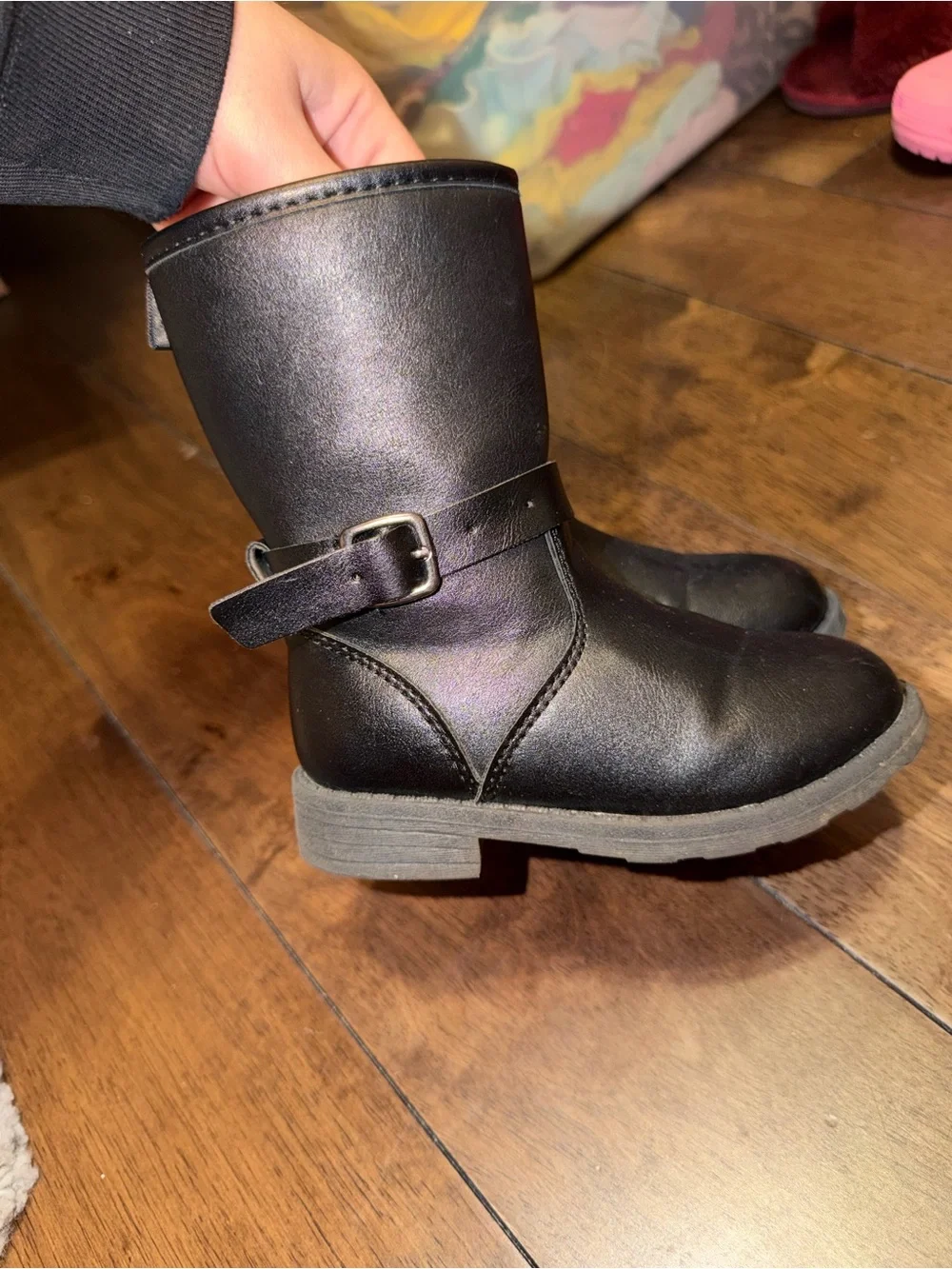 Carter's Black Girls' Mid-Calf Zip Boots